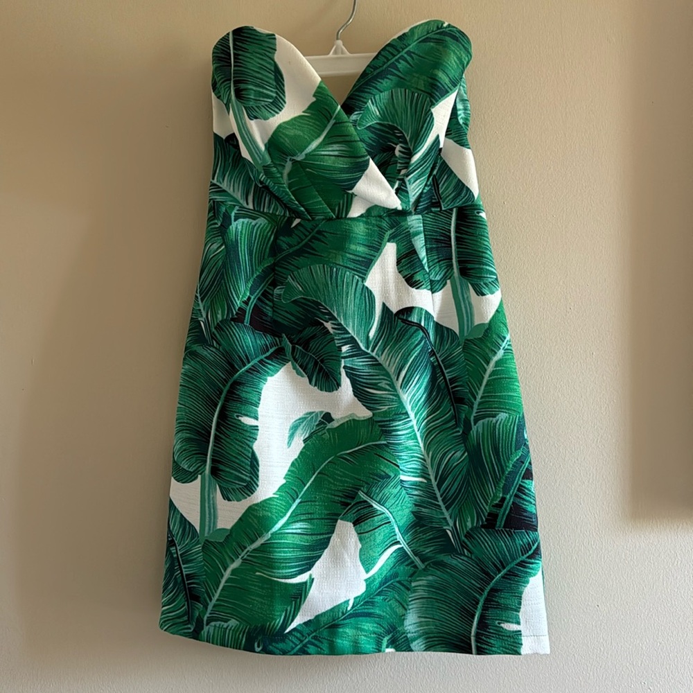 Vestique Boutique Small Palm Banana Leaf Dress size Small